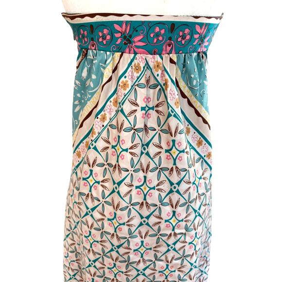 Nicole Miller Studio Halter Dress Beaded size 6 Silk Open Back Y2K Boho Fairy - Picture 5 of 6